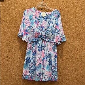 Lilly Pulitzer Blue and Pink Floral Dress/Skort